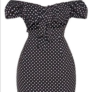 Pretty Little Things Polkadot Black Dress